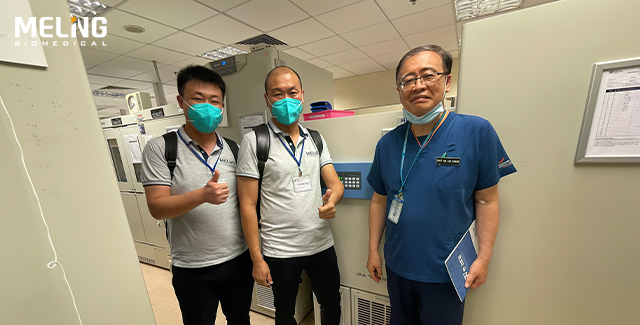 Los congeladores biomédicos Meling funcionan bien en un hospital de singapore